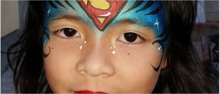 Superwoman face paint